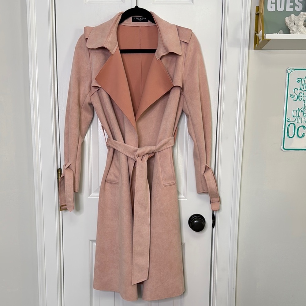 FEW MODA New York xs Elegant Pink Women's Trench Coat